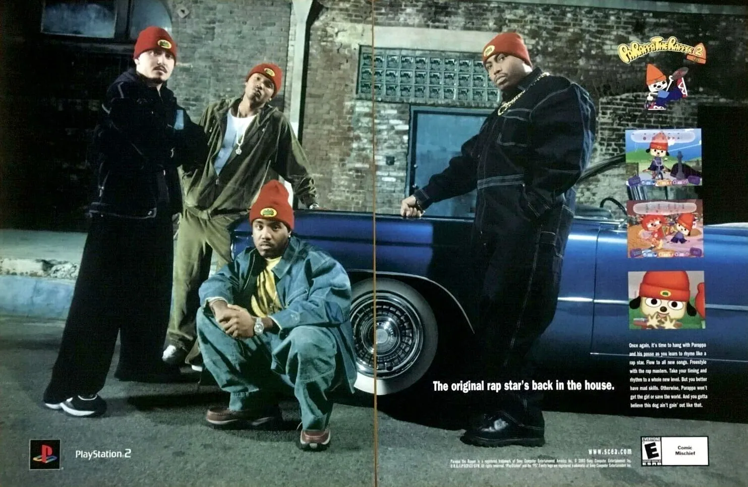 Anuncio de revista gringa de PaRappa the Rapper 2