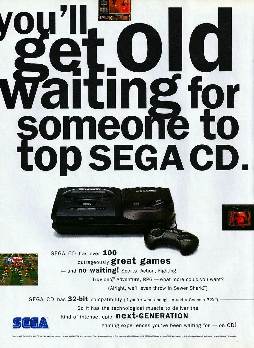 Un anuncio de revista gringa de SEGA CD