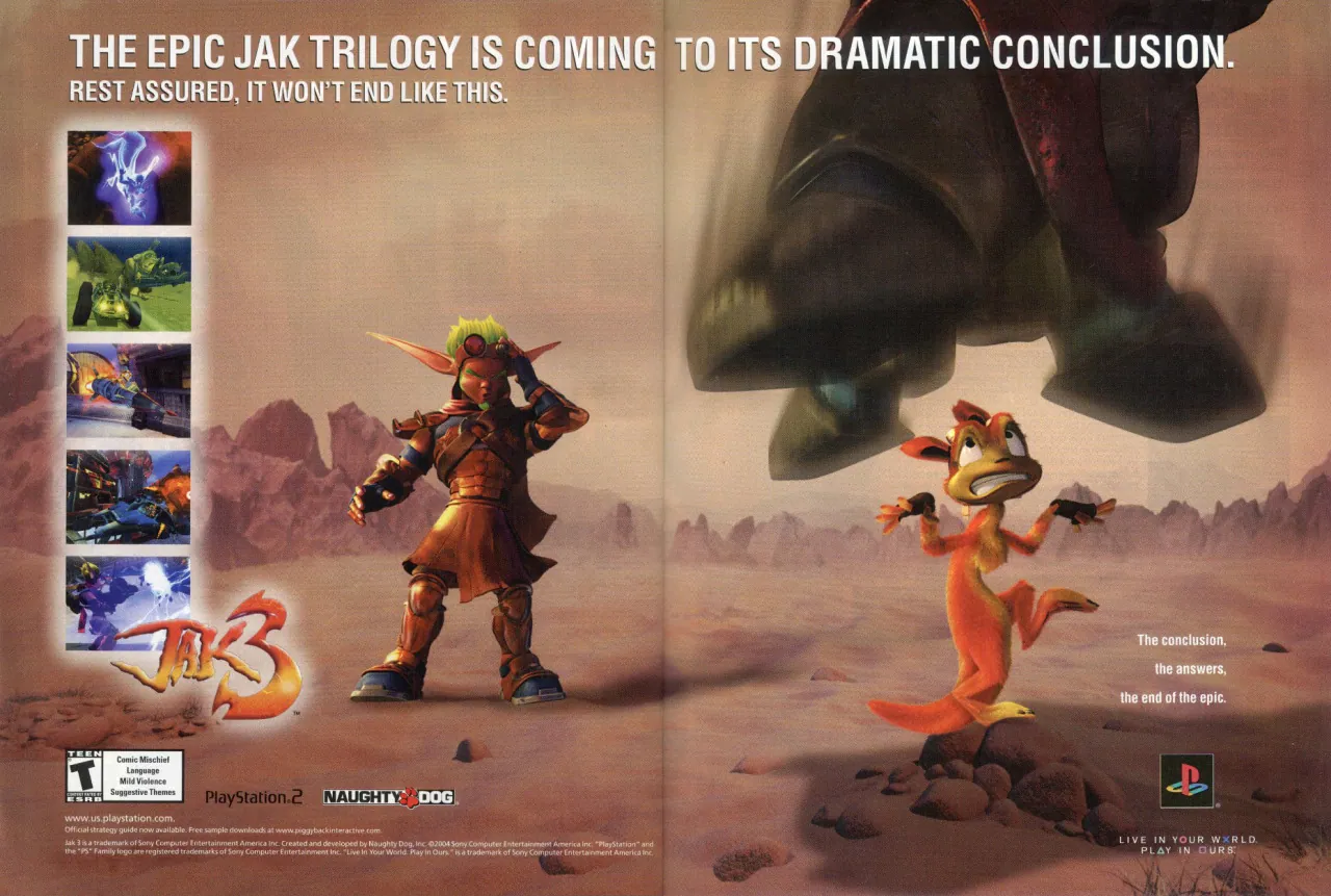 Anuncio de revista gringa de Jak 3