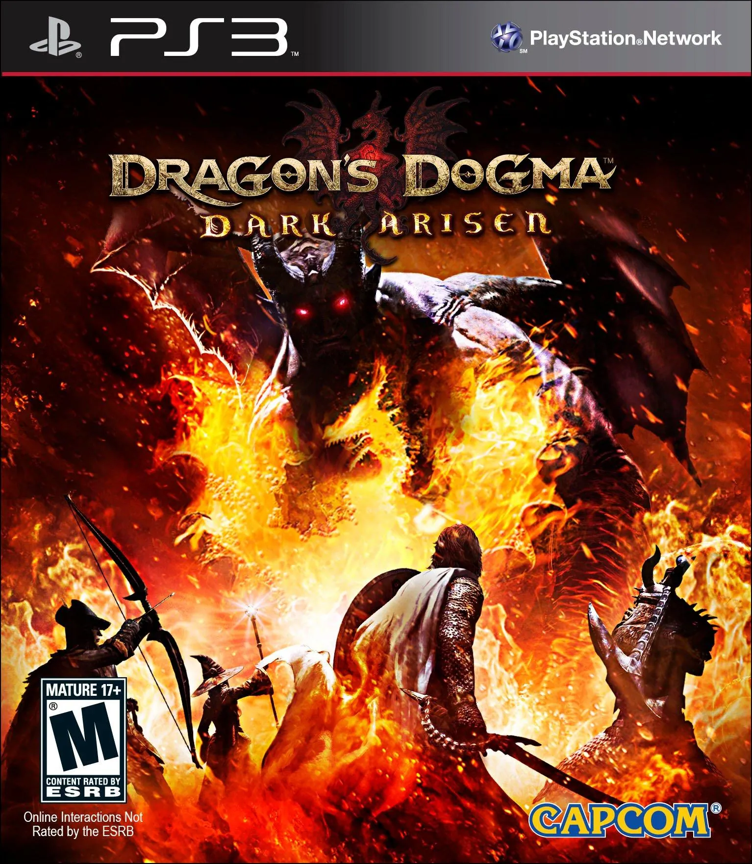 Portada americana de Dragon's Dogma Dark Arisen en PS3