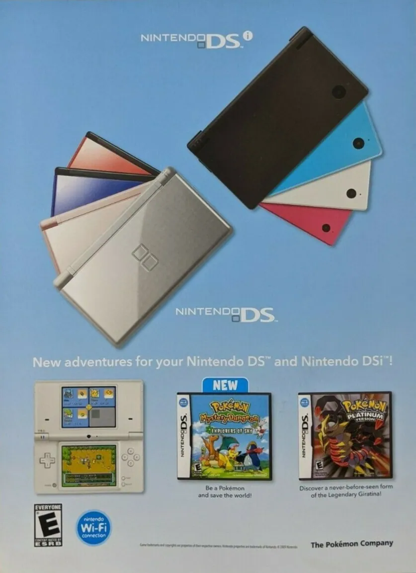 Anuncio de DS y DSi con Pokémon Platinum