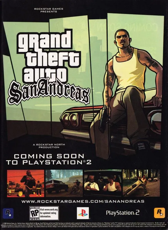 Anuncio de lanzamiento de Grand Theft Auto: San Andreas