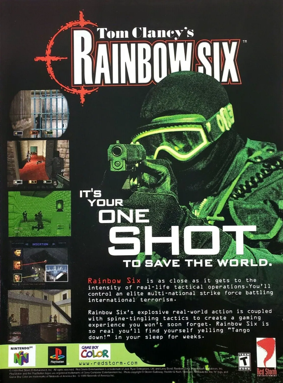 Anuncio de revista gringa del 1er Rainbow Six