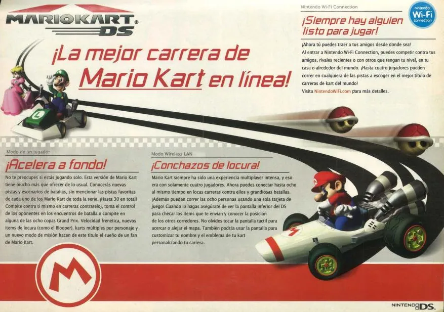 Anuncio de la revista Club Nintendo de Mario Kart DS