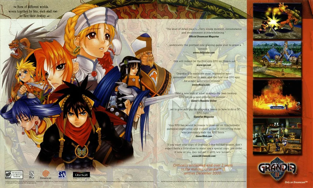 Anuncio de revista gringa de Grandia II