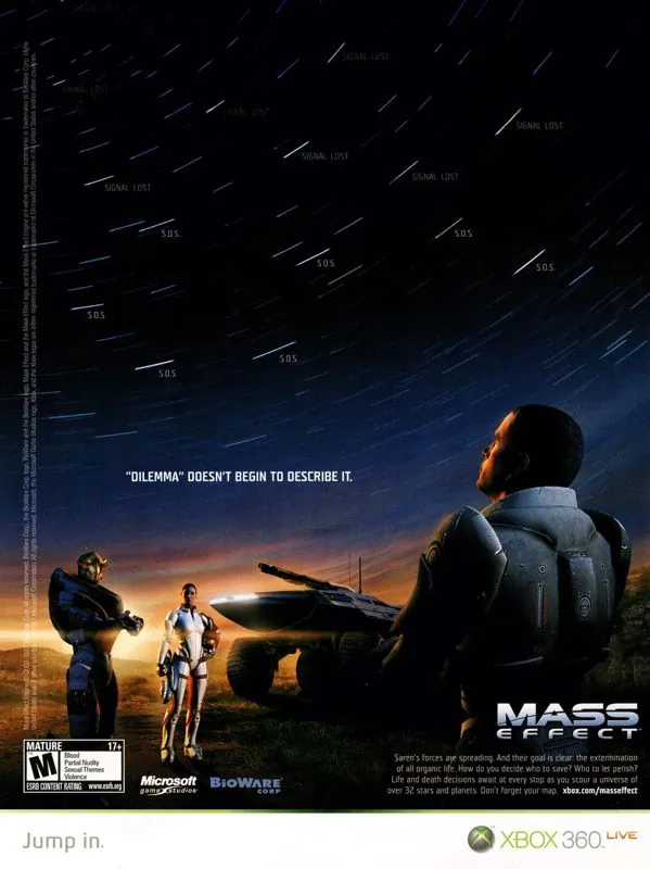 Anuncio de Mass Effect para revistas gringas