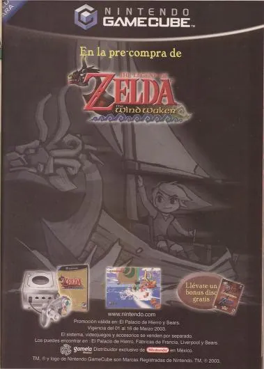 Anuncio en Club Nintendo de The Legend of Zelda: The Wind Waker