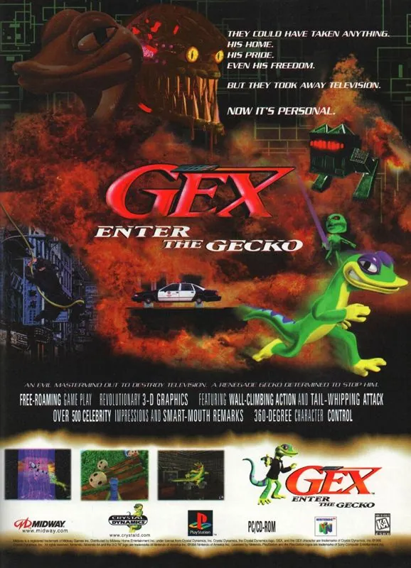 Otro anuncio más de Gex: Enter the Gecko