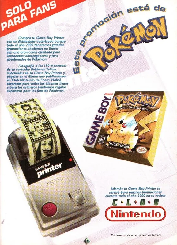 Anuncio del promoción de Club Nintendo