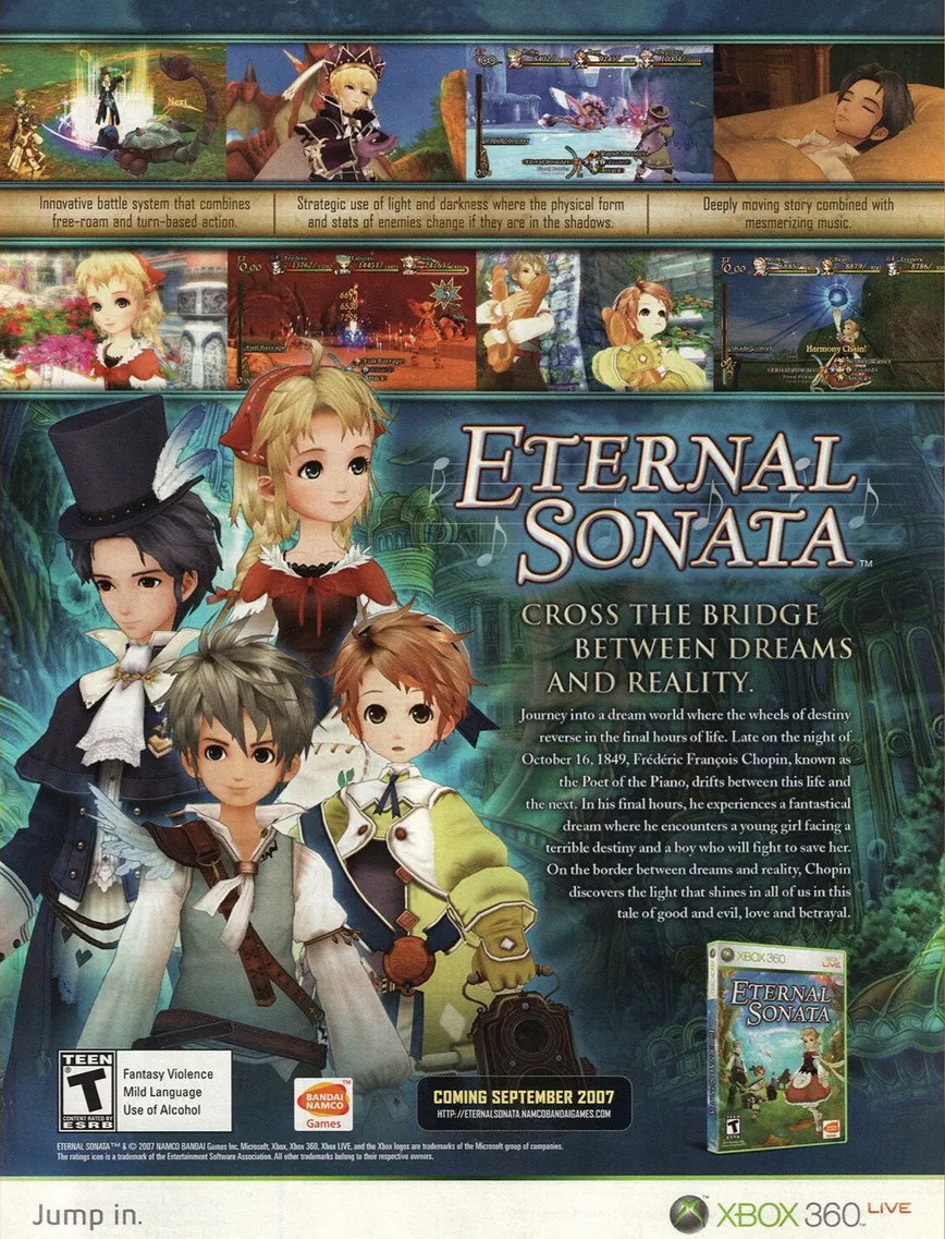 Anuncio de revista gringa de Eternal Sonata