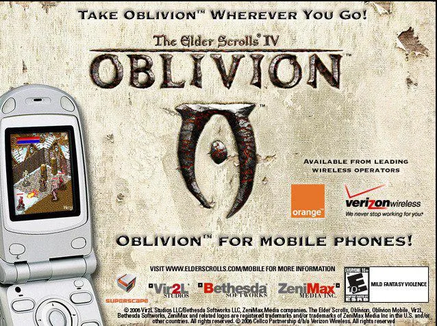 The Elder Scrolls IV: Oblivion también salió en móviles