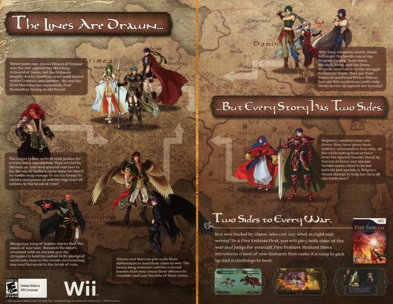 Anuncio de revista gringa de Fire Emblem: Radiant Dawn