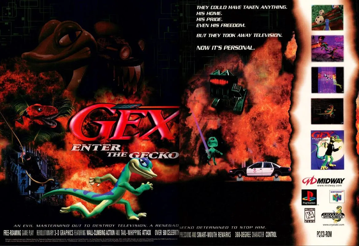 Otro anuncio de revista gringa de Gex: Enter the Gecko