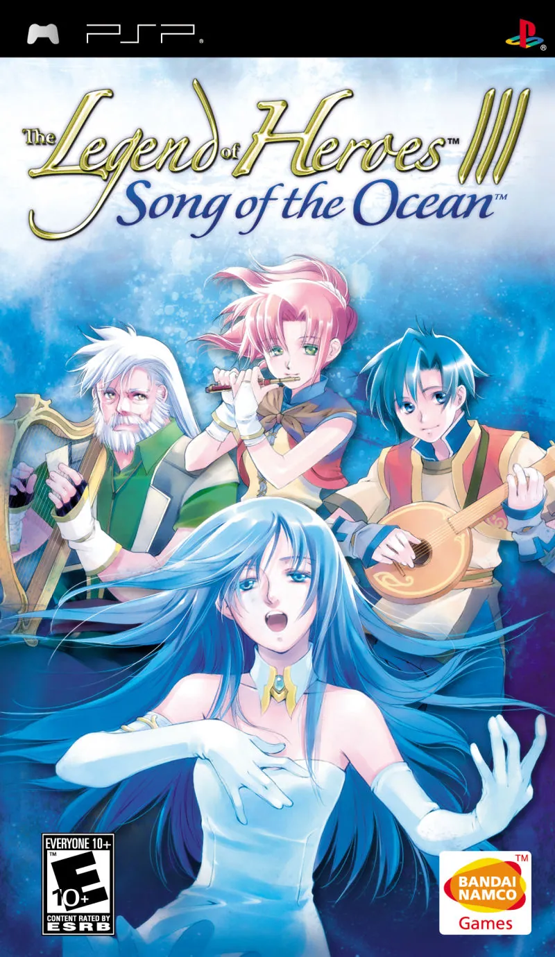 Portada americana de The Legend of Heroes III: Song of the Ocean en PSP