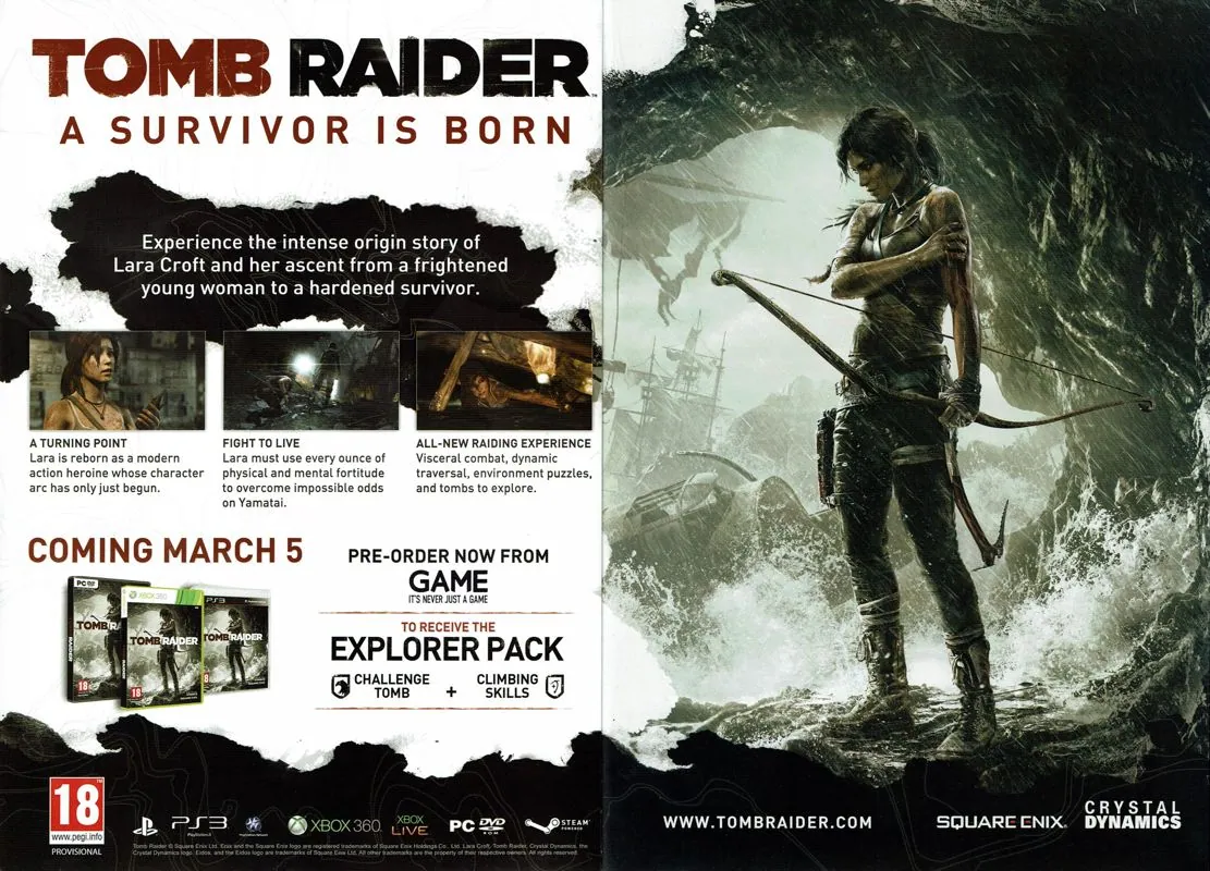 Anuncio de revista británica de Tomb Raider