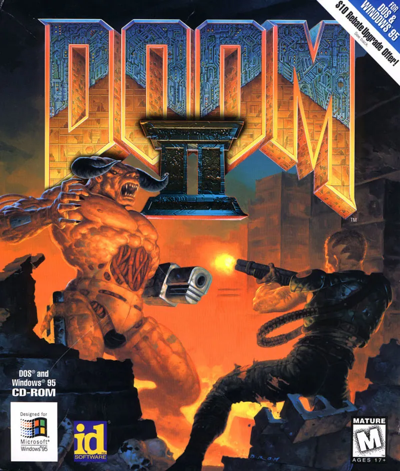 Portada americana de Doom II en CD