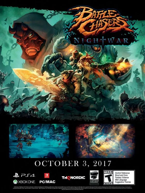 Anuncio de revista gringa de Battle Chasers