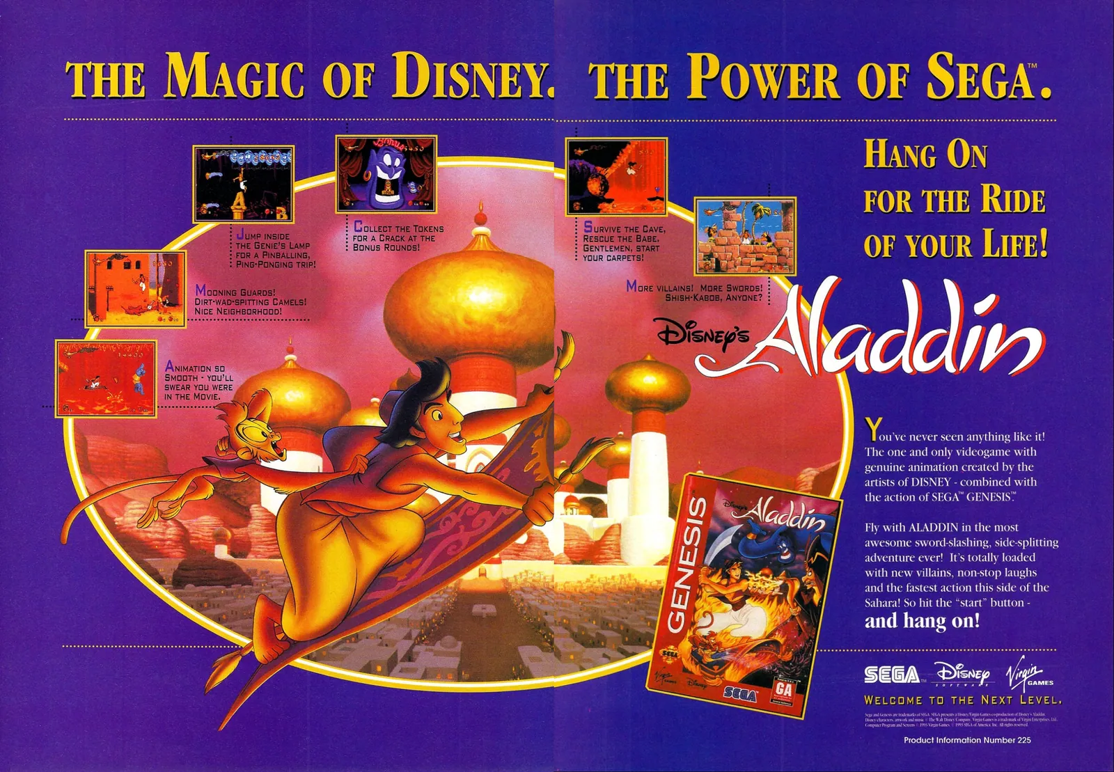 Anuncion de la versión para SEGA Genesis de Disney's Aladdin