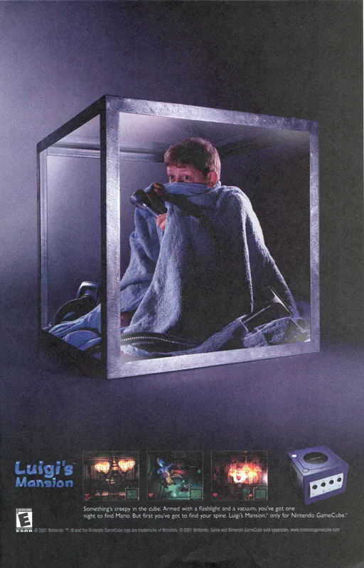 Anuncio de revista gringa de Luigi's Mansion