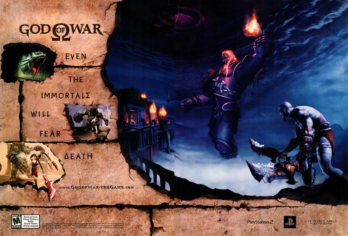 Anuncio de revista gringa de God of War