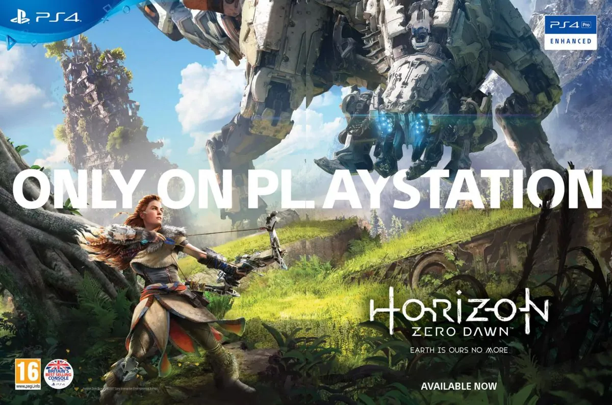 Anuncio de revista británica de Horizon Zero Dawn
