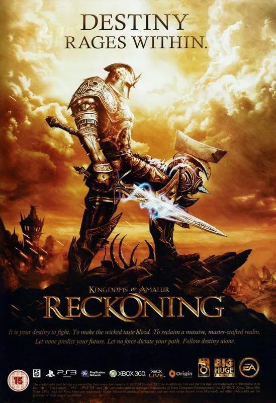 Anuncio de revista británica de Kingdoms of Amalur: Reckoning