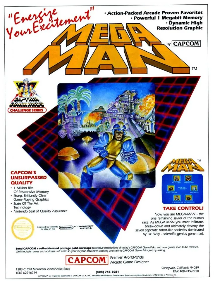 Portada americana de Mega Man