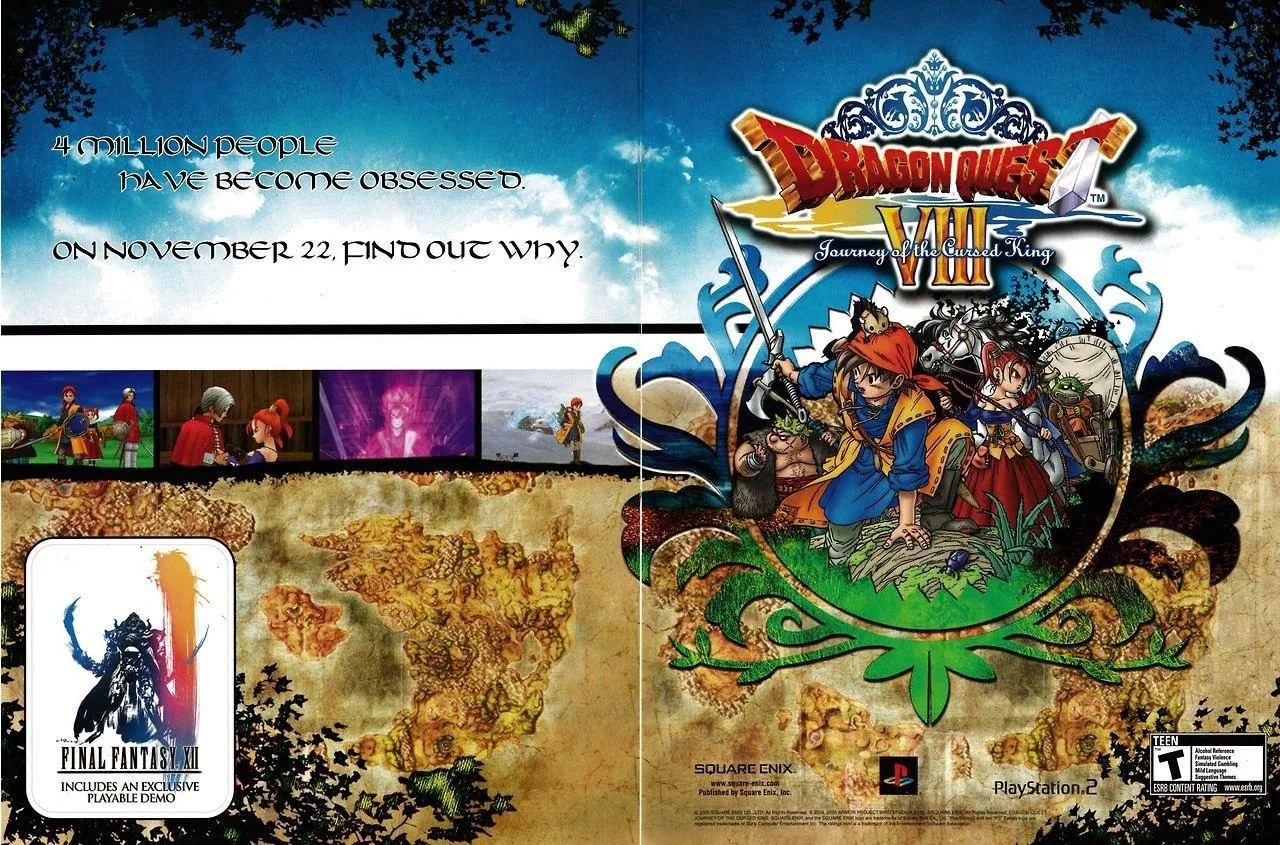 El anuncio de revista gringa de Dragon Quest VIII: Journey of the Cursed King