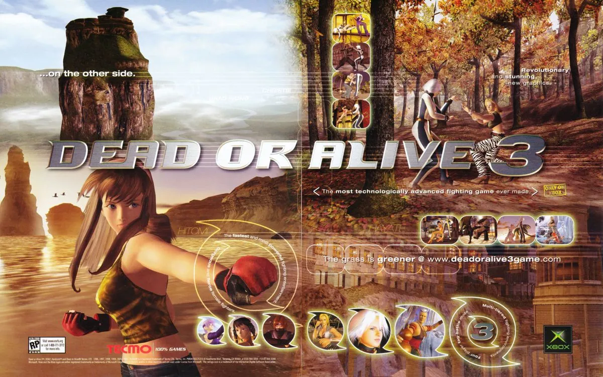 Anuncion de revista gringa de Dead Or Alive 3