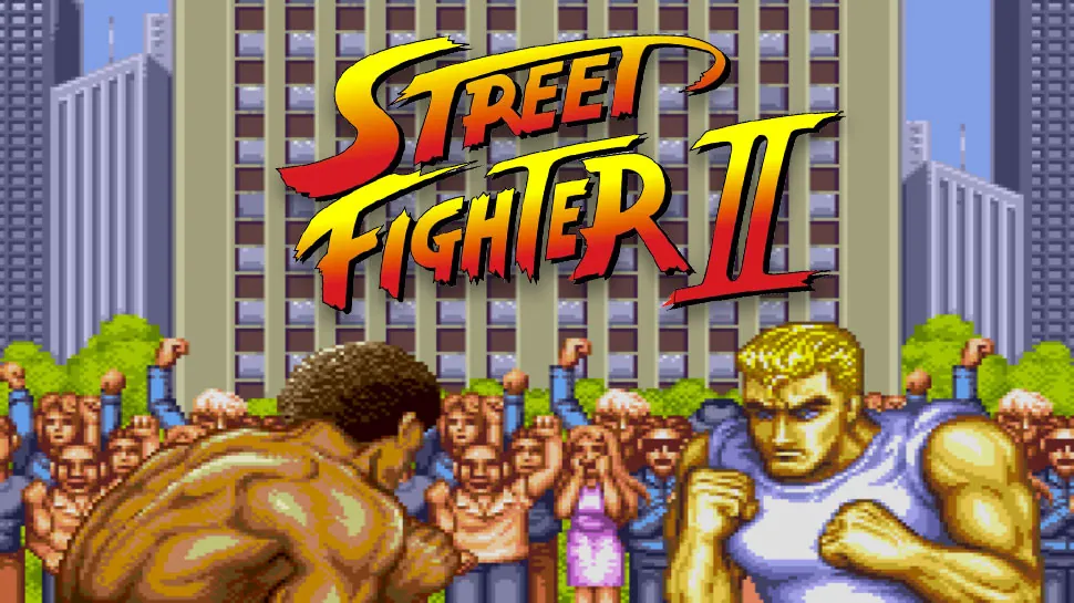 Pantalla de inicio de Street Fighter II
