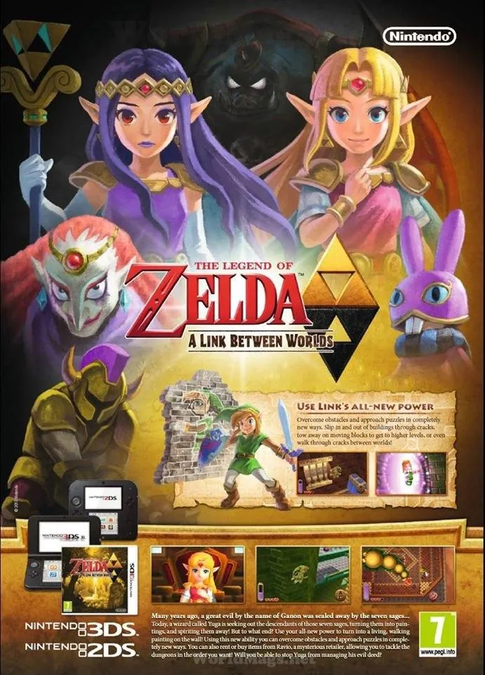 Anuncio europerro de The Legend of Zelda: A Link Between Worlds