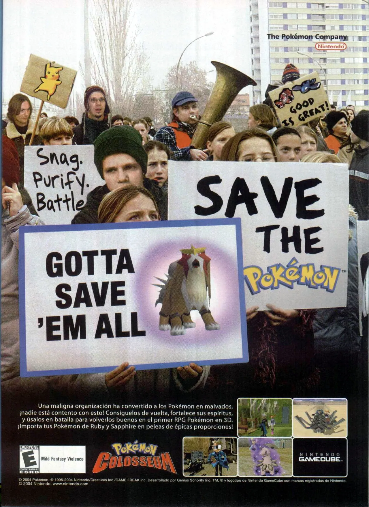Anuncio de la revista Club Nintendo de Pokémon Colosseum