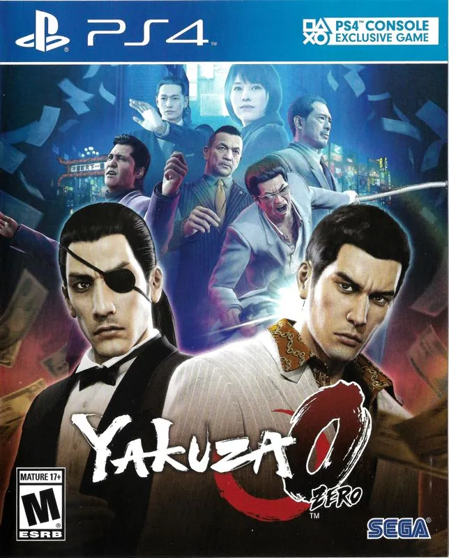 Portada americana de Yakuza 0 en PS4
