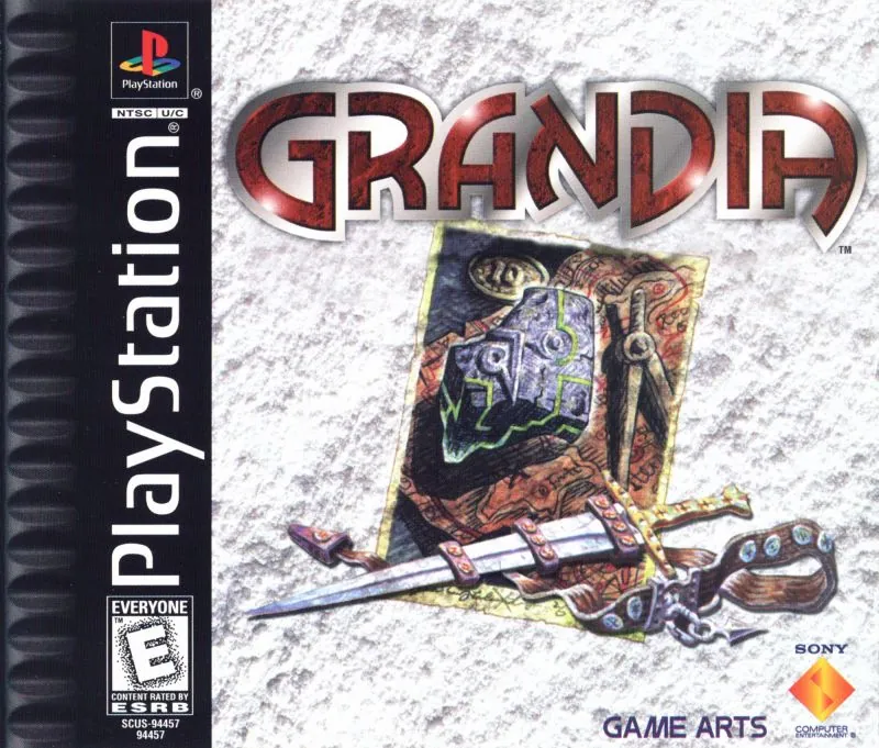Portada americana de Grandia para PS1