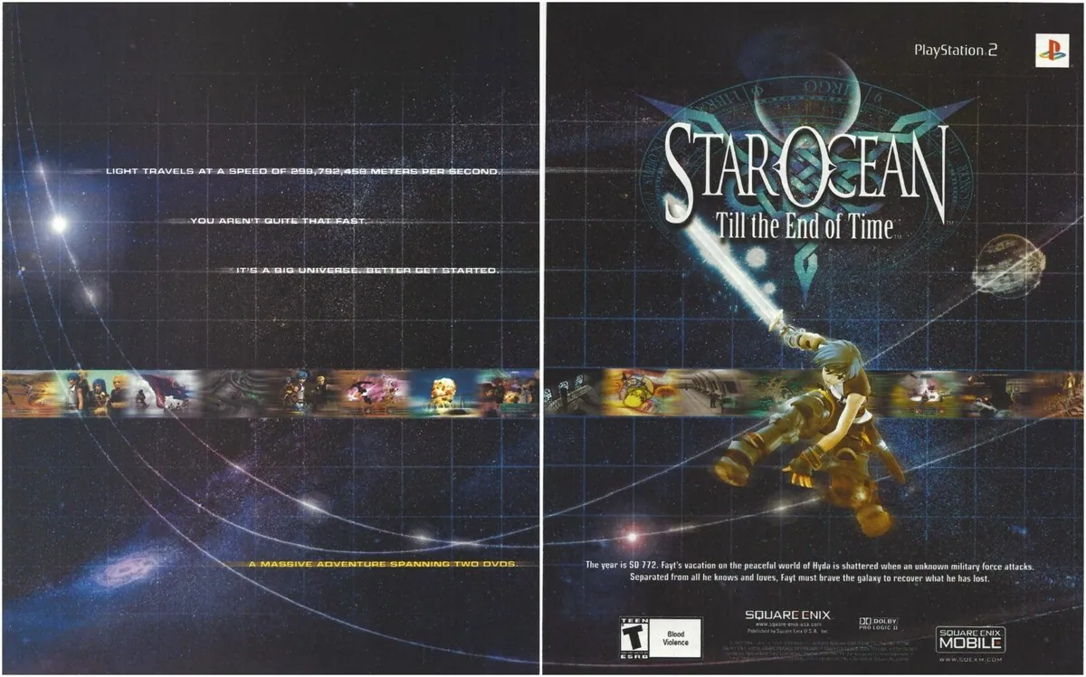 Anuncio de revista gringa de Star Ocean 3