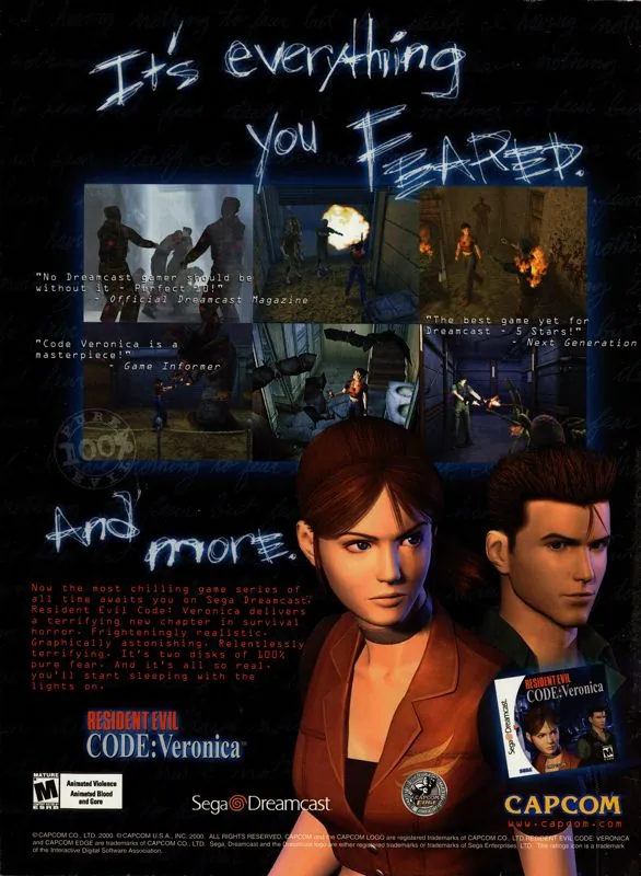 Anuncio de revista gringa de Resident Evil: Code Veronica