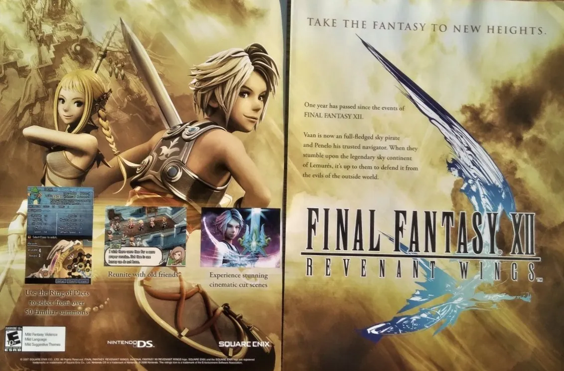 Anuncio de revista gringa de Final Fantasy XII: Revenant Wings
