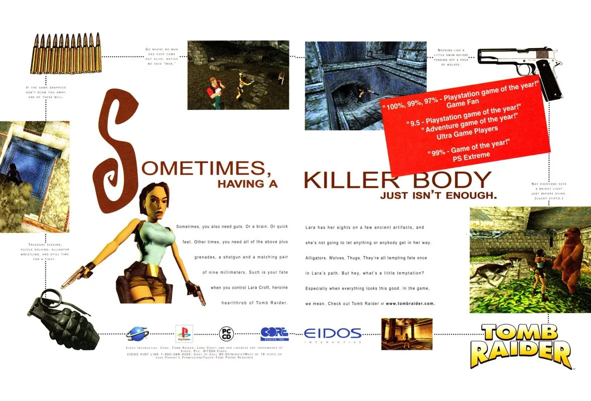 Anuncio de revista gringa de Tomb Raider