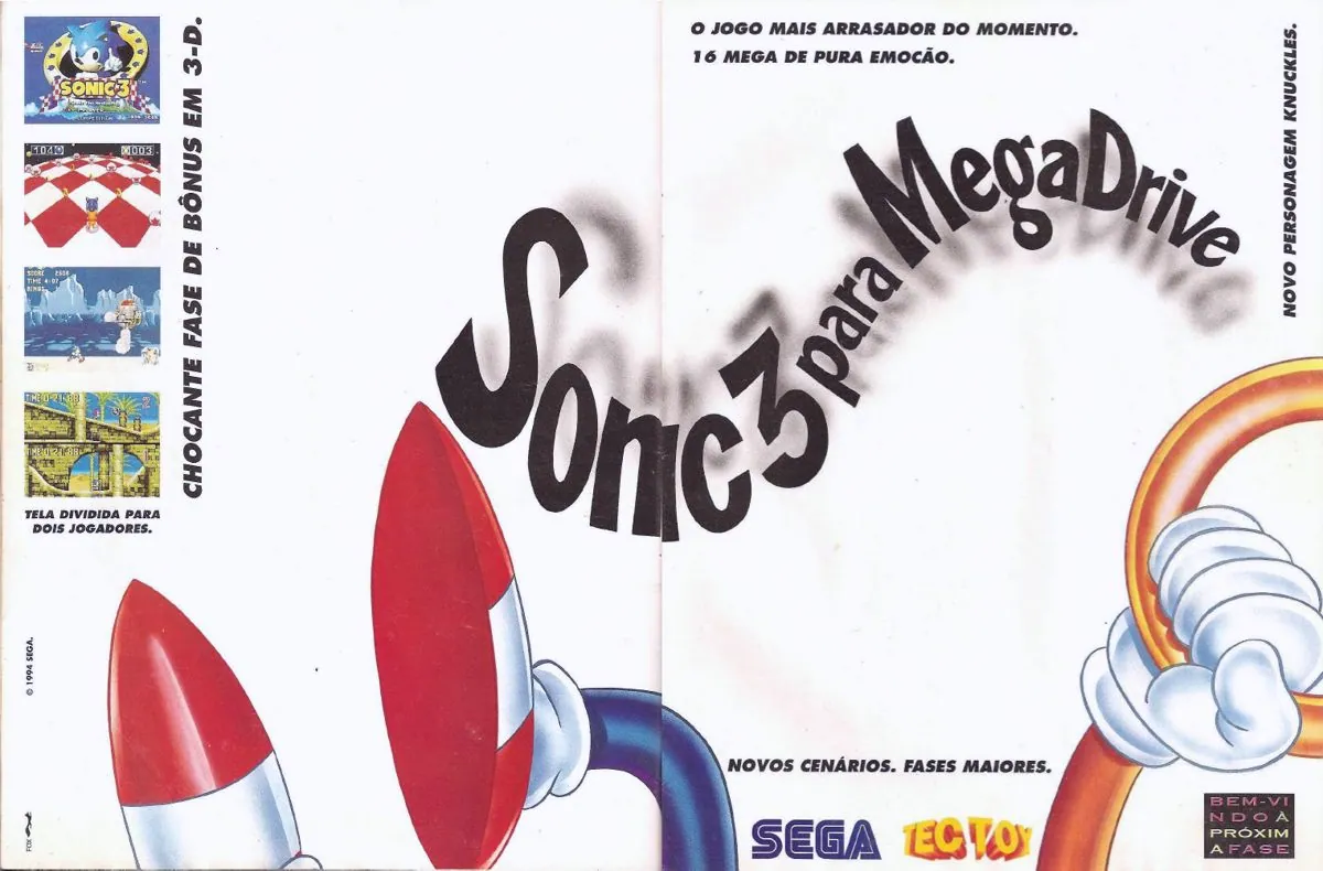 Anuncio de revista brasilera de Sonic the Hedgehog 3