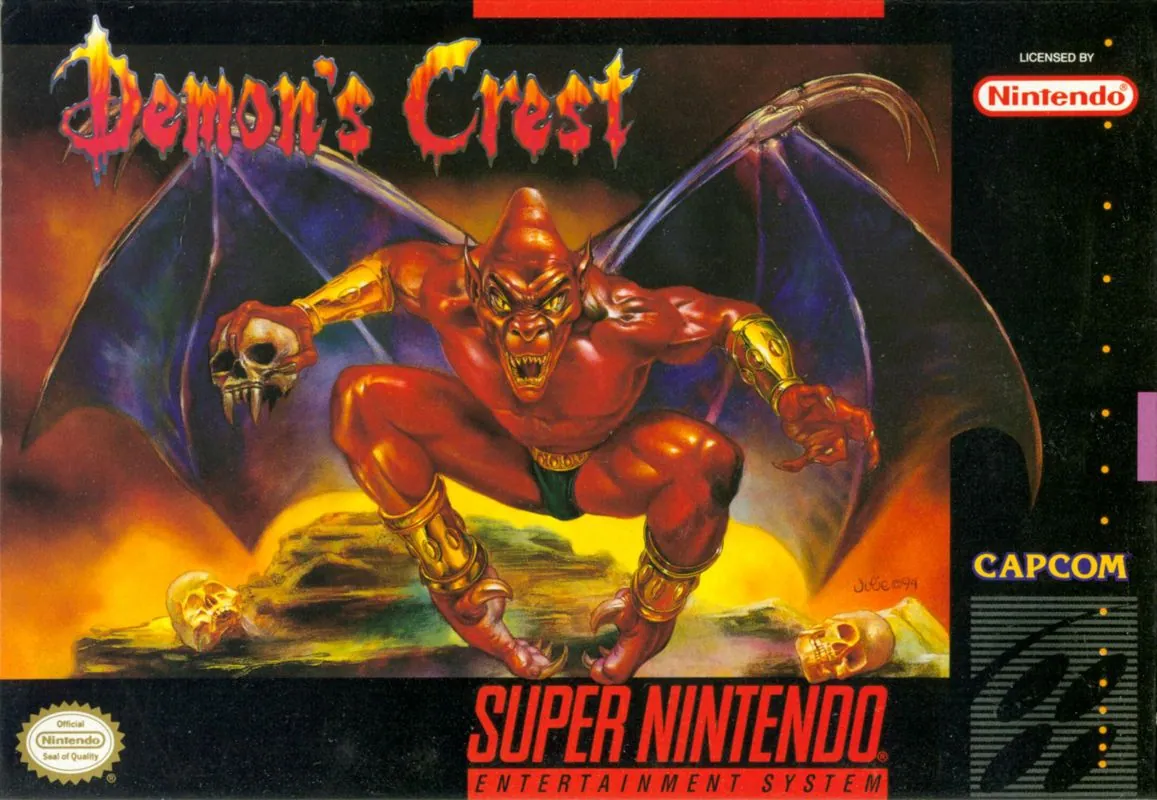Portada americana de Demon's Crest