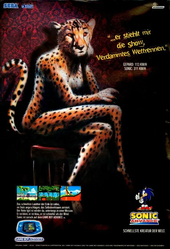 Anuncio alemán de Sonic Advance