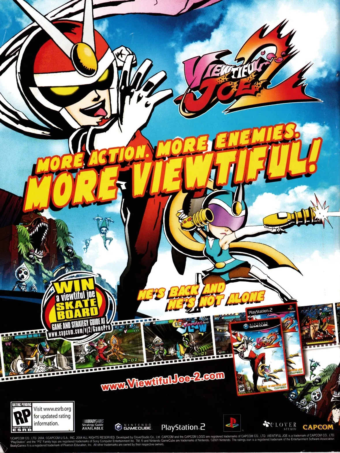 Anuncio de revista gringa de Viewtiful Joe 2
