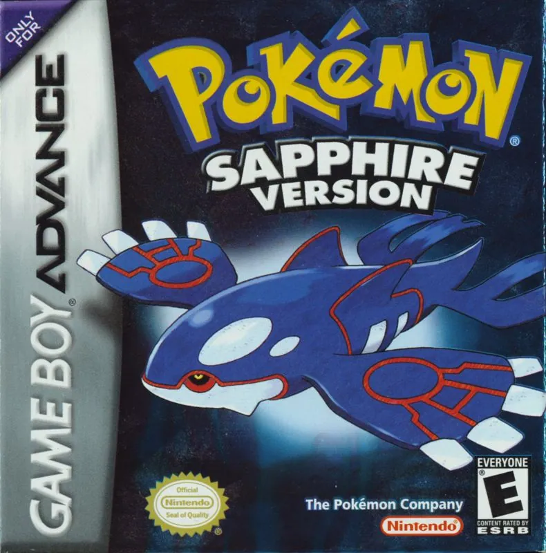 Portada americana de Pokémon Sapphire
