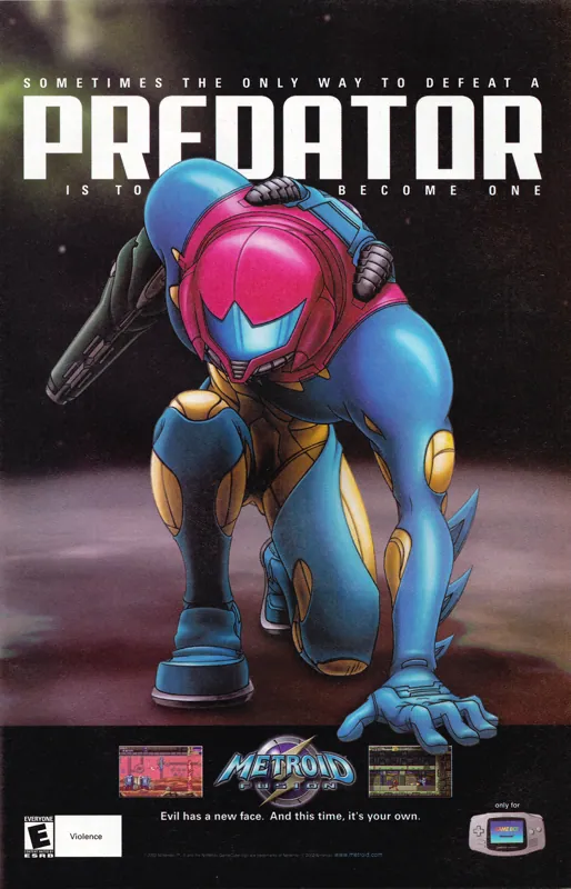 Anuncion de revista gringa de Metroid Fusion