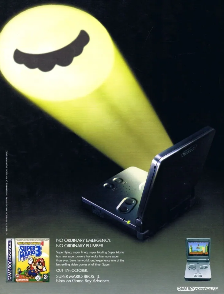 Anuncio europerro de Super Mario Advance 4