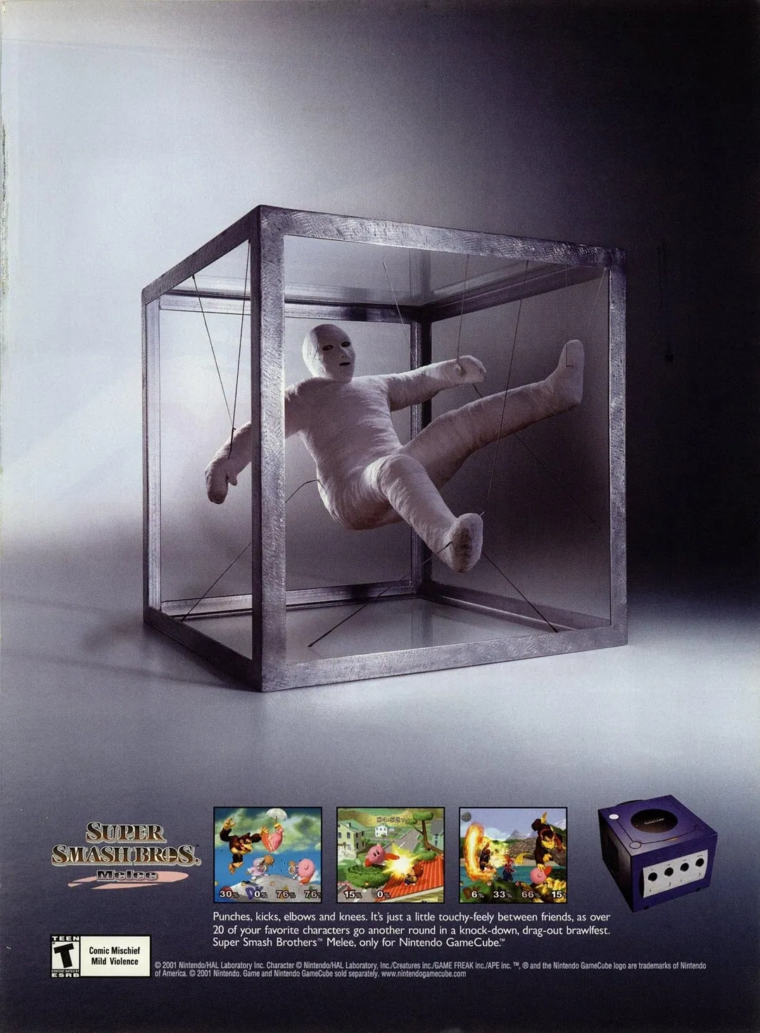 Anuncio de revista gringa de Super Smash Bros. Melee