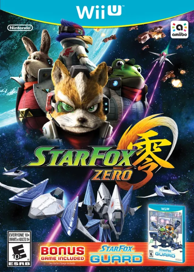 Portada americana de Star Fox Zero del Wii U con StarFox Guard
