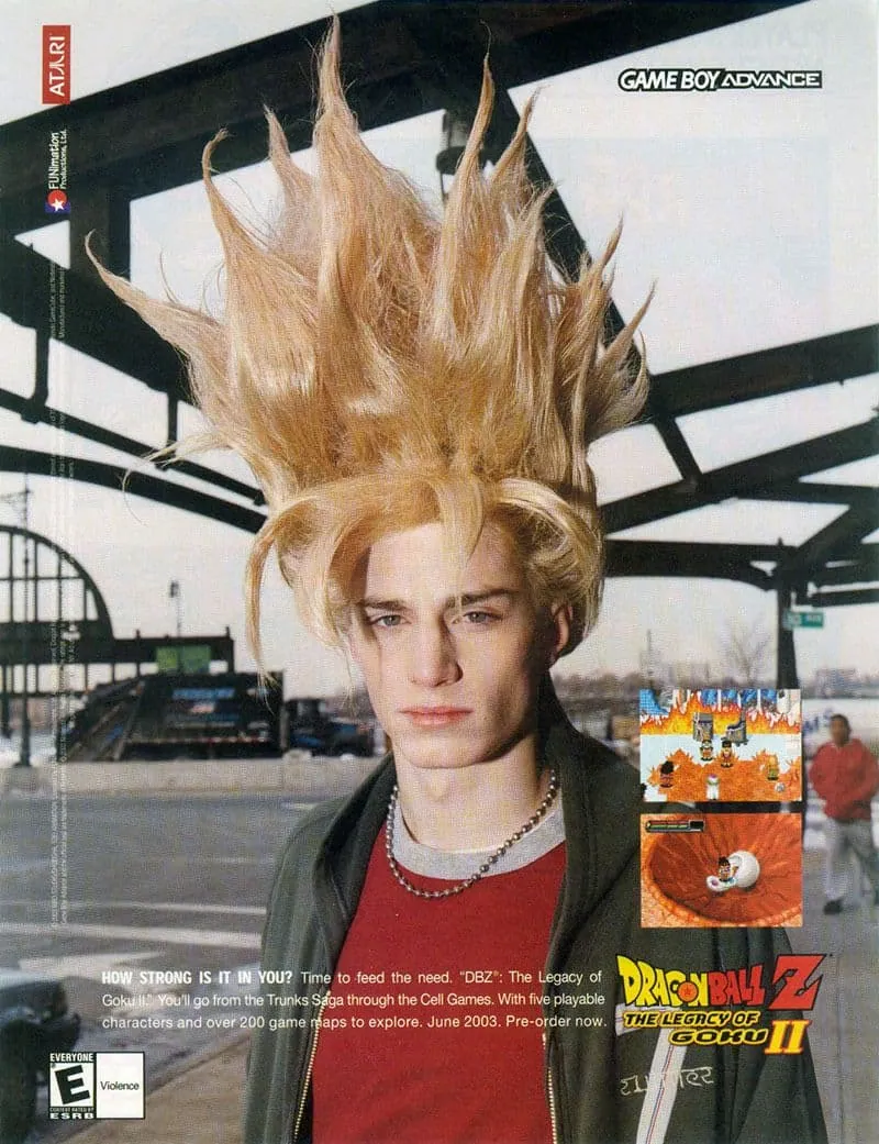 Un anuncio con super saiyan
