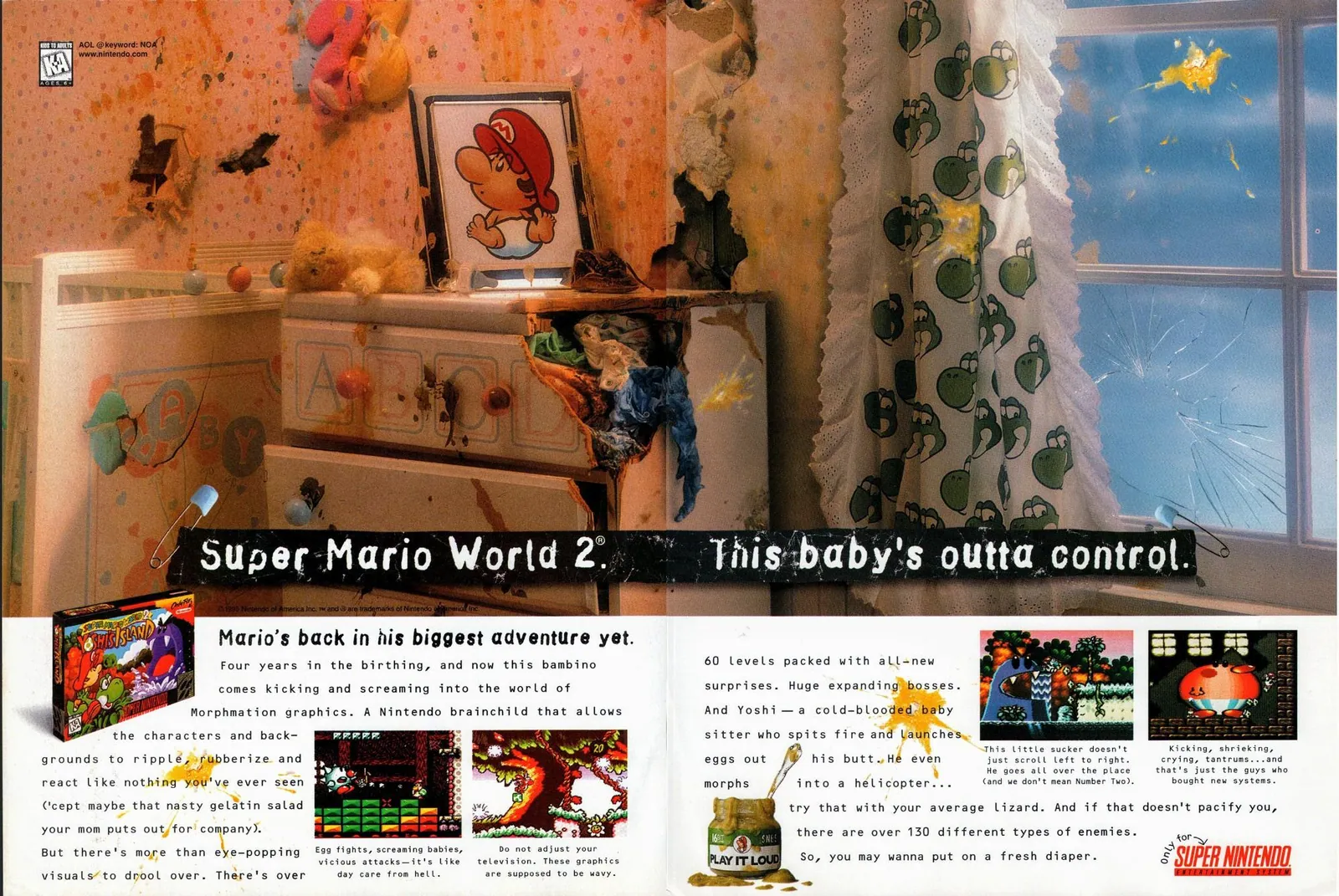 Anuncio de revista gringa del Yoshi's