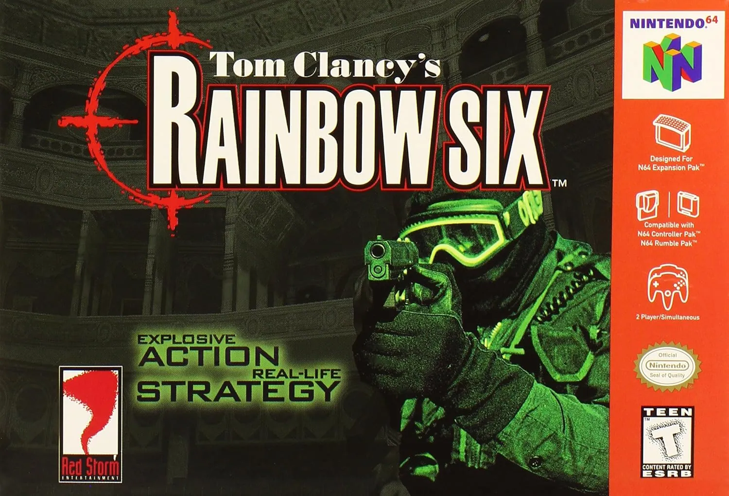 Portada para N64 del 1er Rainbow Six